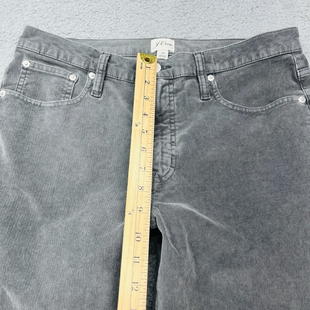 J Crew Corduroy Pants Womens 32x27 Gray Vintage Slim Straight Classic Preppy - Picture 5 of 10